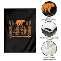 1491 Indigenous Peoples Day Garden Flag Proud Native American Pride