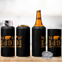 1491 Indigenous Peoples Day 4 in 1 Can Cooler Tumbler Proud Native American Pride