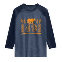 1491 Indigenous Peoples Day Raglan Shirt Proud Native American Pride