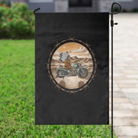 Native American Biker Gift Garden Flag Skull Motorcycle Rider