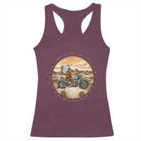 Native American Biker Gift Racerback Tank Top Skull Motorcycle Rider