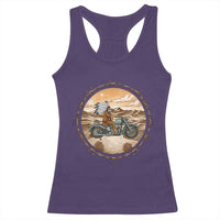 Native American Biker Gift Racerback Tank Top Skull Motorcycle Rider