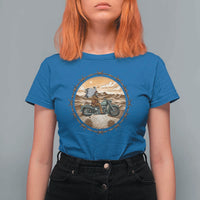 Native American Biker Gift T Shirt For Women Skull Motorcycle Rider