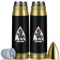 Vintage Native American Warrior Bullet Tumbler Horse Rider Feather Headdress Graphic