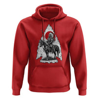 Vintage Native American Warrior Hoodie Horse Rider Feather Headdress Graphic