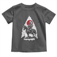Vintage Native American Warrior Toddler T Shirt Horse Rider Feather Headdress Graphic