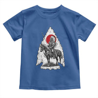 Vintage Native American Warrior Toddler T Shirt Horse Rider Feather Headdress Graphic