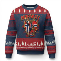 Funny Norway Norwegian Moose Ugly Christmas Sweater Soccer Fan Game Day Gift