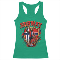 Funny Norway Norwegian Moose Racerback Tank Top Soccer Fan Game Day Gift