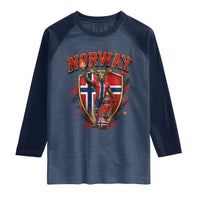 Funny Norway Norwegian Moose Raglan Shirt Soccer Fan Game Day Gift