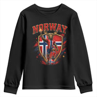 Funny Norway Norwegian Moose Youth Sweatshirt Soccer Fan Game Day Gift