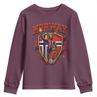 Funny Norway Norwegian Moose Youth Sweatshirt Soccer Fan Game Day Gift