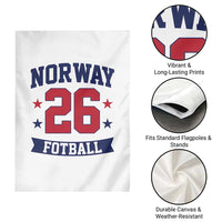 Vintage Norway Fotball Garden Flag Norwegian Flag Game Day Fan Gift
