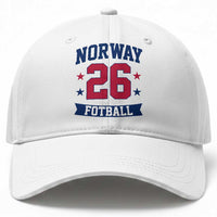 Vintage Norway Fotball Baseball Cap Norwegian Flag Game Day Fan Gift