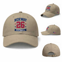 Vintage Norway Fotball Baseball Cap Norwegian Flag Game Day Fan Gift
