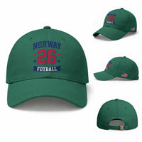 Vintage Norway Fotball Baseball Cap Norwegian Flag Game Day Fan Gift