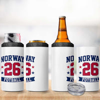 Vintage Norway Fotball 4 in 1 Can Cooler Tumbler Norwegian Flag Game Day Fan Gift