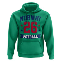 Vintage Norway Fotball Hoodie Norwegian Flag Game Day Fan Gift
