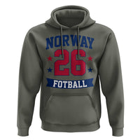 Vintage Norway Fotball Hoodie Norwegian Flag Game Day Fan Gift