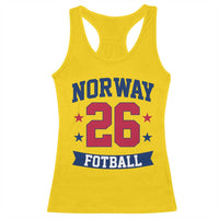 Vintage Norway Fotball Racerback Tank Top Norwegian Flag Game Day Fan Gift