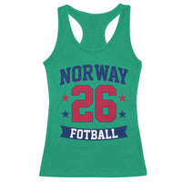 Vintage Norway Fotball Racerback Tank Top Norwegian Flag Game Day Fan Gift