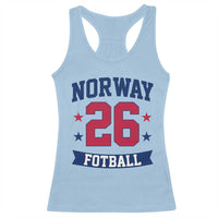 Vintage Norway Fotball Racerback Tank Top Norwegian Flag Game Day Fan Gift