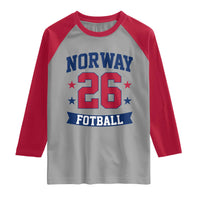 Vintage Norway Fotball Raglan Shirt Norwegian Flag Game Day Fan Gift