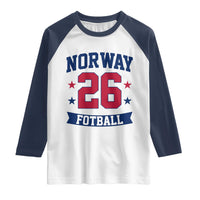 Vintage Norway Fotball Raglan Shirt Norwegian Flag Game Day Fan Gift