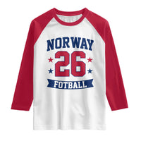Vintage Norway Fotball Raglan Shirt Norwegian Flag Game Day Fan Gift