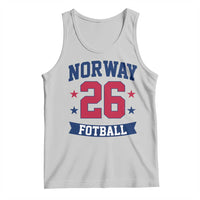 Vintage Norway Fotball Tank Top Norwegian Flag Game Day Fan Gift