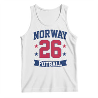 Vintage Norway Fotball Tank Top Norwegian Flag Game Day Fan Gift