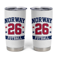 Vintage Norway Fotball Tumbler Cup Norwegian Flag Game Day Fan Gift