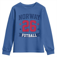 Vintage Norway Fotball Youth Sweatshirt Norwegian Flag Game Day Fan Gift