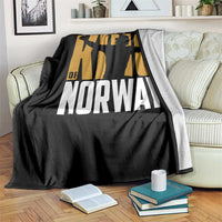 King Of Norway Football Throw Blanket Proud Norwegian Supporter Fan
