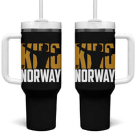 King Of Norway Football Tumbler With Handle Proud Norwegian Supporter Fan