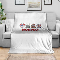 Norwegian Pride Throw Blanket Norway Soccer Football Supporter Gift