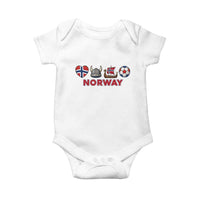 Norwegian Pride Baby Onesie Norway Soccer Football Supporter Gift