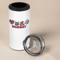 Norwegian Pride 4 in 1 Can Cooler Tumbler Norway Soccer Football Supporter Gift