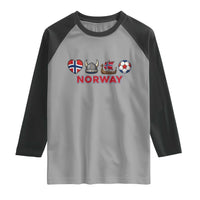 Norwegian Pride Raglan Shirt Norway Soccer Football Supporter Gift