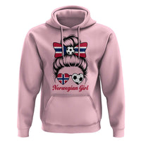 Norwegian Soccer Girl Hoodie Messy Bun Sunglasses Football Fan