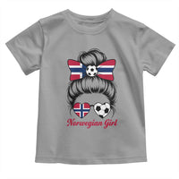 Norwegian Soccer Girl Toddler T Shirt Messy Bun Sunglasses Football Fan