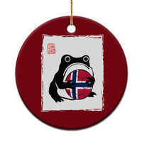 Grumpy Frog Norway Soccer Fan Ceramic Ornament Japanese Style Match Day