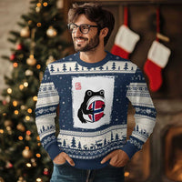 Grumpy Frog Norway Soccer Fan Ugly Christmas Sweater Japanese Style Match Day