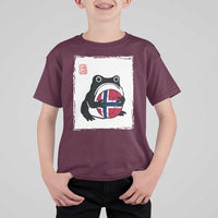 Grumpy Frog Norway Soccer Fan T Shirt For Kid Japanese Style Match Day