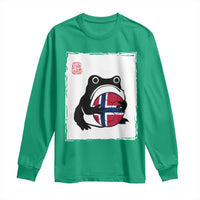 Grumpy Frog Norway Soccer Fan Long Sleeve Shirt Japanese Style Match Day