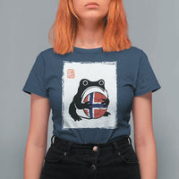 Grumpy Frog Norway Soccer Fan T Shirt For Women Japanese Style Match Day