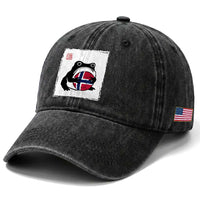 Grumpy Frog Norway Soccer Fan Washed Cotton Baseball Cap Japanese Style Match Day