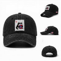 Grumpy Frog Norway Soccer Fan Washed Cotton Baseball Cap Japanese Style Match Day