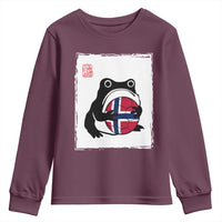 Grumpy Frog Norway Soccer Fan Youth Sweatshirt Japanese Style Match Day