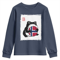 Grumpy Frog Norway Soccer Fan Youth Sweatshirt Japanese Style Match Day